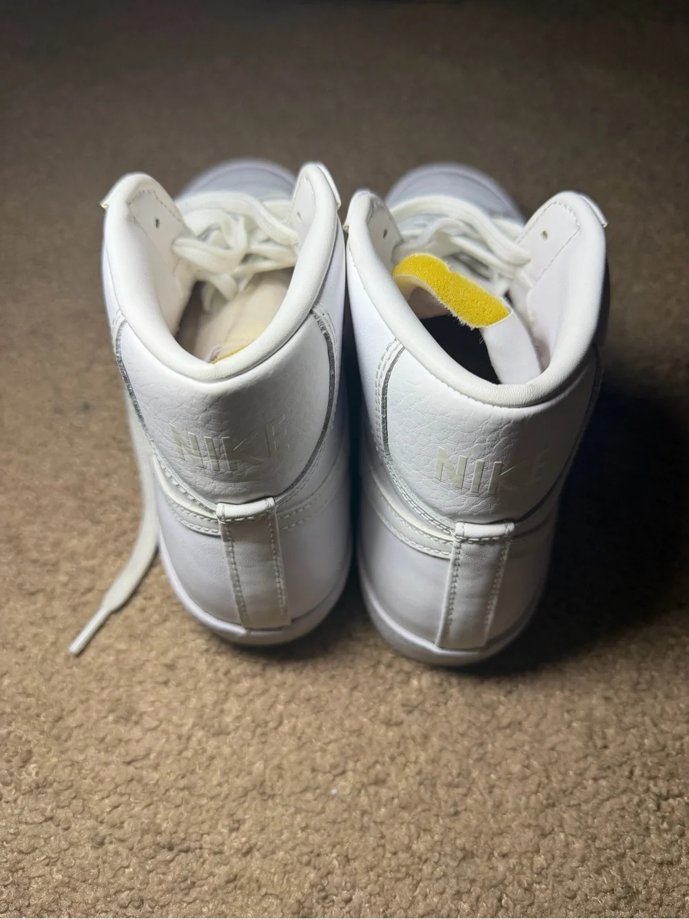 Nike White High-Top Leather Sneakers